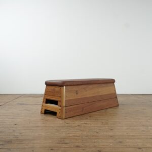 Leather gym bench