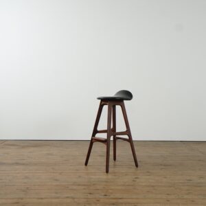 High stool in rosewood by Erik Buck