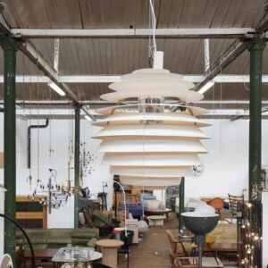 Large "Louvre" lamp by Poul Henningsen for Louis Poulsen
