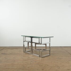 Chrome and glass Italian desk