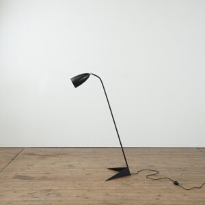 Black lacquered floor lamp