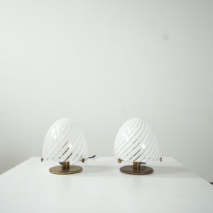 Set of two A.V Mazzega Dome lamps by Carlo Nason