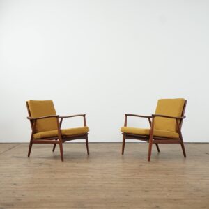 Set of two Danish teak lounge chairs
