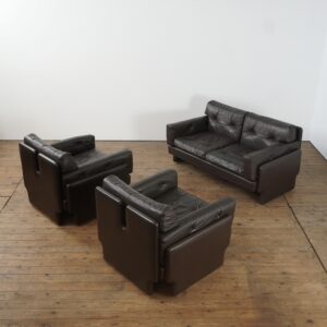 Compleet leather sofa set by Ric Deforche for Gervan "G collection" model President