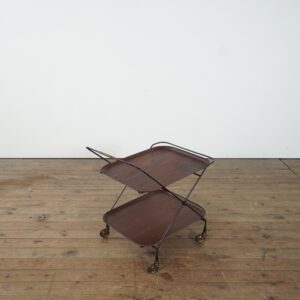 Swedish teak trolley with removable trays by Paul Nagel