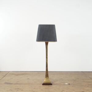 Mahogany and brass floor lamp by Stewart Riss for Hansen Lighting