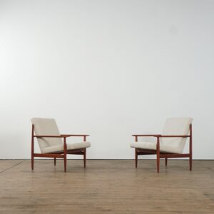 Set of two easy chairs with new fabric