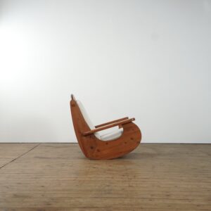 Brutalist rocking chair by Wasa Möbel with new fabric