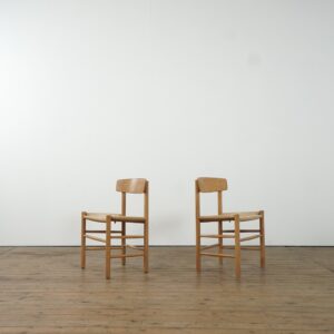 Set of two Borge Mogensen chairs with paper cord
