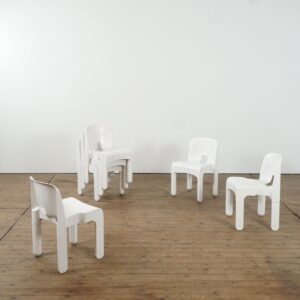 Set of 6 stackable chairs by Joe Colombo for Kartell model 4867