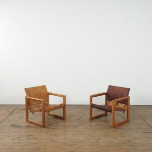 Leather armchairs by Karin Mobring